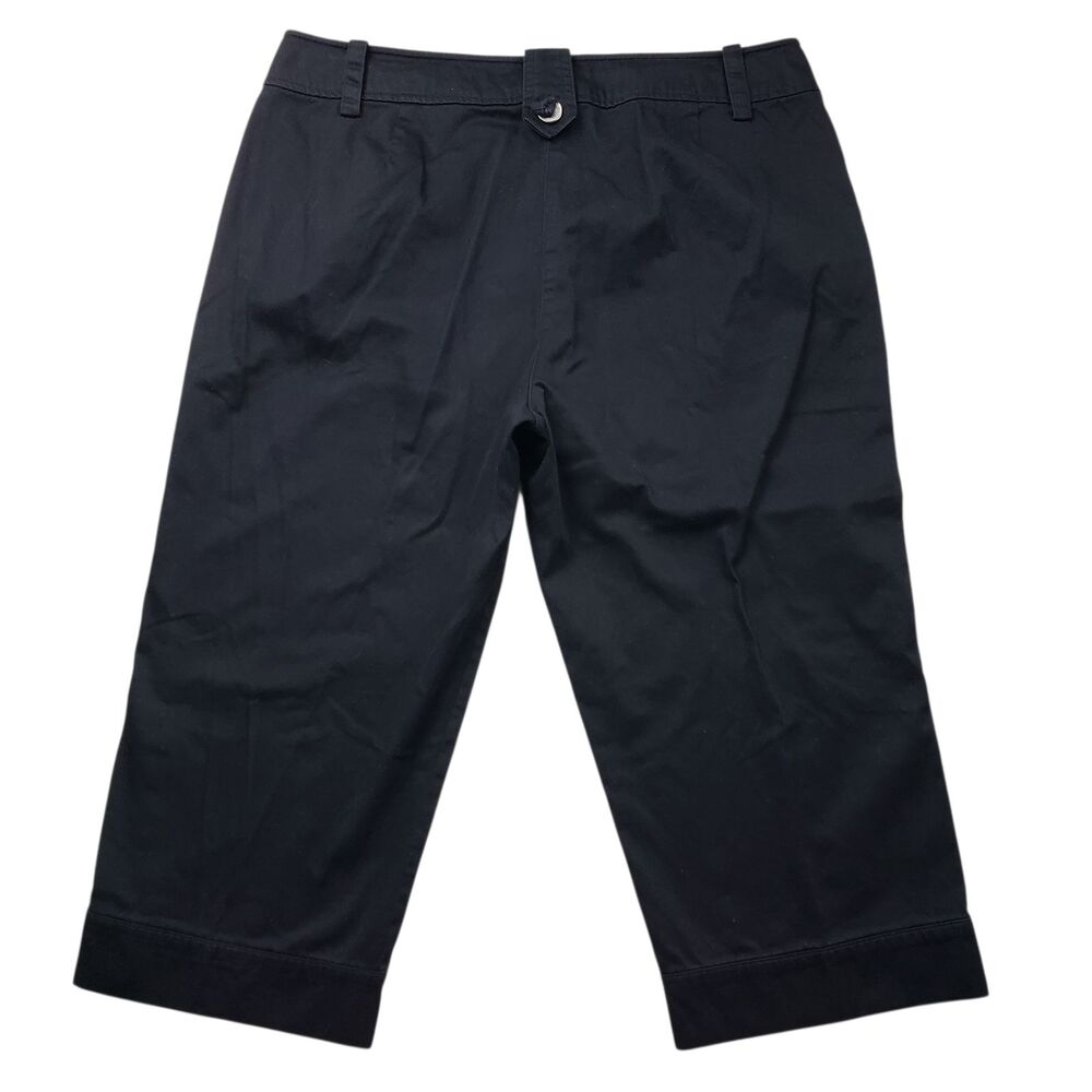 Sandro Sportwear Capri Pants Womens 12 Black Cropped - Picture 7 of 8